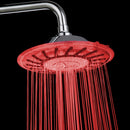 LED Colors 8'' Top Shower Head Chrome Finish Over-head Sprayer Red Blue Green