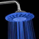 LED Colors 8'' Top Shower Head Chrome Finish Over-head Sprayer Red Blue Green