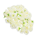 Artificial Rose Silk Flower Heads Home Wedding Garden DIY Scrapbooking Craft Projects Decor Ivory Pack of 50PCS