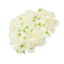 Artificial Rose Silk Flower Heads Home Wedding Garden DIY Scrapbooking Craft Projects Decor Ivory Pack of 50PCS