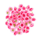 Artificial Rose Silk Flower Heads Garden DIY Craft Projects Decor Home Wedding Decor Flowers Pack of 50PCS Pink