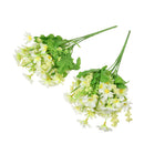 2 Pieces Artificial Flower Daisy Bouquet Home Wedding Garden Decor White