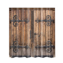Home Hotel Rooms Bathroom Shower Room Decor Retro Fabric Shower Curtains Set With 12 Hooks 1