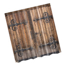 Home Hotel Rooms Bathroom Shower Room Decor Retro Fabric Shower Curtains Set With 12 Hooks 1
