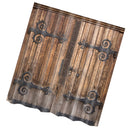 Home Hotel Rooms Bathroom Shower Room Decor Retro Fabric Shower Curtains Set With 12 Hooks 1