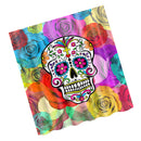 Home Hotel Bathroom Shower Room Decor Retro Fabric Shower Curtains With 12 Hooks Fashionable Skull Print Charms