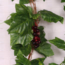 Artificial Plants Wired Silk Grape Vine Fake Fruit Rattan with Plastic Grape