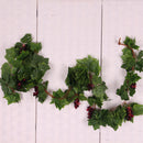 Artificial Plants Wired Silk Grape Vine Fake Fruit Rattan with Plastic Grape