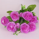 Artificial Rose Silk Rose Wedding Party Decor Bouquet For Home Office Purple