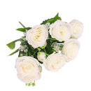 Artificial Rose Silk Rose Wedding Party Decor Bouquet For Home Office White