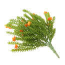Artificial Simulation Cherry Blossoms Grass Foliage Plastic Plant for Home office Wedding Party Decor Supplies Red