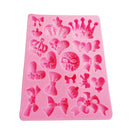 Silicone Cake Mold Fondant Mould Decorating Candy Cookies Chocolate Pastry Baking Mold Ice Baking Tool DIY Bowknot Pattern