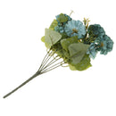 1 Bunch of Artificial Chrysanthemum Ball Silk Flowers Bouquet For Home Decor Wedding Table Centerpiece Baby Shower Party DIY Flowers Blue