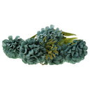 1 Bunch of Artificial Chrysanthemum Ball Silk Flowers Bouquet For Home Decor Wedding Table Centerpiece Baby Shower Party DIY Flowers Blue
