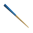 1 Pair Stainless Steel Square Design EcoFriendly Reusable Chopsticks Dinnerware Tableware Blue Gold