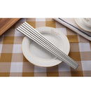 1 Pair Stainless Steel Square Design EcoFriendly Reusable Chopsticks Dinnerware Tableware Silver