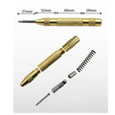 130mm Length Automatic Centre Punch Brass Barrel Spring Loaded Heavy Duty