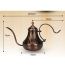 Safe Durable Home Cafe Use Large Capacity Stainless Steel Palace Hand Drip Coffee Pot Fine Mouth Tea Pot Rose Gold