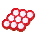 1 piece 9 Holes DIY Popsicle Mould Ice Tray Pudding Candy Jelly Mold Red
