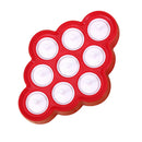1 piece 9 Holes DIY Popsicle Mould Ice Tray Pudding Candy Jelly Mold Red