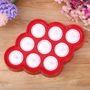 1 piece 9 Holes DIY Popsicle Mould Ice Tray Pudding Candy Jelly Mold Red