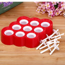 1 piece 9 Holes DIY Popsicle Mould Ice Tray Pudding Candy Jelly Mold Red