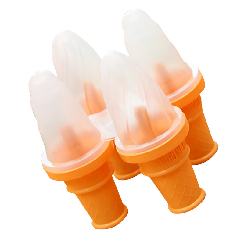 1 Set of 4 Cell Frozen Ice Cream Pop Mold DIY Popsicle Maker Lolly Mould Tray Kitchen Tool