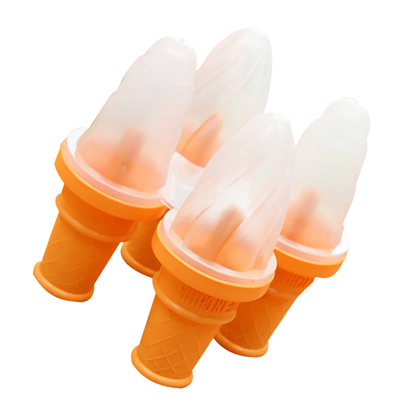 1 Set of 4 Cell Frozen Ice Cream Pop Mold DIY Popsicle Maker Lolly Mould Tray Kitchen Tool
