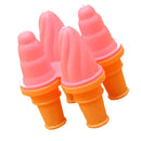 1 Set of 4 Cell Frozen Ice Cream Pop Mold DIY Popsicle Maker Lolly Mould Tray Kitchen Tool Ice Cream Maker Pink