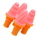 1 Set of 4 Cell Frozen Ice Cream Pop Mold DIY Popsicle Maker Lolly Mould Tray Kitchen Tool Ice Cream Maker Pink