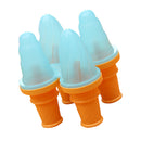 1 Set of 4 Cell Frozen Ice Cream Pop Mold DIY Popsicle Maker Lolly Mould Tray Kitchen Tool Ice Cream Maker Blue