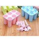 Creative Bear Shape DIY Ice Cream Mould 6 Cell Popsicle Mold Box Lolly Makers Kitchen Summer DIY Mold Pink
