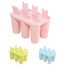 Creative Bear Shape DIY Ice Cream Mould 6 Cell Popsicle Mold Box Lolly Makers Kitchen Summer DIY Mold Pink