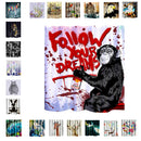 Home Bathroom Bedroom Door Window Use Extra Long Fabric Bath Shower Monkey Print Pattern Curtain With 12 Hooks