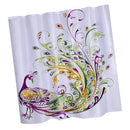 Home Bathroom Bedroom Door Window Use Extra Long Fabric Bath Shower Cute Print Pattern Curtain With 12 Hooks