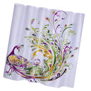 Home Bathroom Bedroom Door Window Use Extra Long Fabric Bath Shower Cute Print Pattern Curtain With 12 Hooks