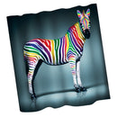 Home Bathroom Bedroom Door Window Use Extra Long Fabric Bath Shower Zebra Print Pattern Curtain With 12 Hooks
