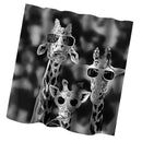 Home Bathroom Bedroom Door Window Use Extra Long Fabric Bath Shower Giraffe Print Pattern Curtain With 12 Hooks