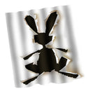 Home Bathroom Bedroom Door Window Use Extra Long Fabric Bath Shower Rabbit Print Pattern Curtain With 12 Hooks