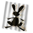 Home Bathroom Bedroom Door Window Use Extra Long Fabric Bath Shower Rabbit Print Pattern Curtain With 12 Hooks