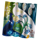 Home Bathroom Bedroom Door Window Use Extra Long Fabric Bath Shower Cute Print Pattern Curtain With 12 Hooks