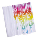 Home Bathroom Bedroom Door Window Use Extra Long Fabric Bath Shower Zebra Print Pattern Curtain With 12 Hooks