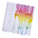 Home Bathroom Bedroom Door Window Use Extra Long Fabric Bath Shower Zebra Print Pattern Curtain With 12 Hooks