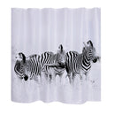 Home Hotel Bathroom Shower Room Decor Retro Fabric Shower Curtains With 12 Hooks Fashionable Zebra Print Charms Home Decor Accessory