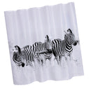Home Hotel Bathroom Shower Room Decor Retro Fabric Shower Curtains With 12 Hooks Fashionable Zebra Print Charms Home Decor Accessory