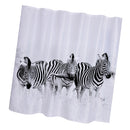 Home Hotel Bathroom Shower Room Decor Retro Fabric Shower Curtains With 12 Hooks Fashionable Zebra Print Charms Home Decor Accessory