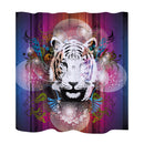 Home Hotel Bathroom Shower Room Decor Retro Fabric Shower Curtains With 12 Hooks Fashionable Animal Print Charms Curtains Bathroom Accessory