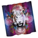 Home Hotel Bathroom Shower Room Decor Retro Fabric Shower Curtains With 12 Hooks Fashionable Animal Print Charms Curtains Bathroom Accessory