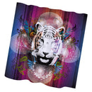 Home Hotel Bathroom Shower Room Decor Retro Fabric Shower Curtains With 12 Hooks Fashionable Animal Print Charms Curtains Bathroom Accessory