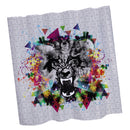 Home Hotel Bathroom Shower Room Decor Retro Fabric Shower Curtains With 12 Hooks Fashionable Bear Print Charms Home Decor Accessory